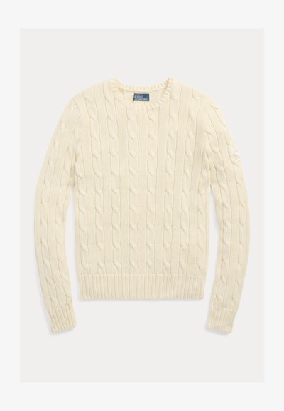 Polo Ralph Lauren ANCHOR-MOTIF CABLE COTTON SWEATER - Striktrøje - authentic cream