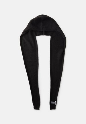 TIED HOOD - Gorro - black