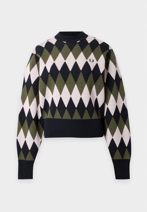 Fred Perry, DIAMOND JUMPER - Pullover - navy