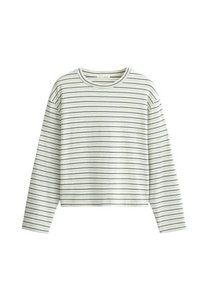 OYSHO, MIXED-STRIPE LONG-SLEEVED T-SHIRT - T-shirt à manches longues - pale grey