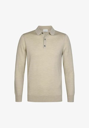 PROFUOMO, PROFUOMO POLO LONG SLEEVE - Polo shirt - beige