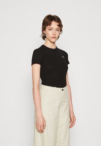 Lacoste - Tricou basic - black Imagine miniatură 1