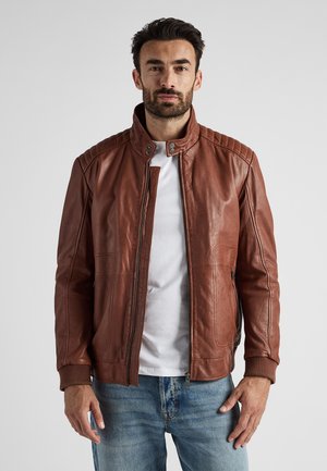 Leren jas - cognac