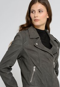 Mustang Leren jas - dark grey
