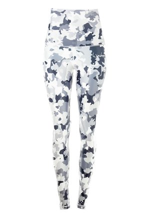 HWL102 CAMO HIGH WAIST - Legingi - camo white