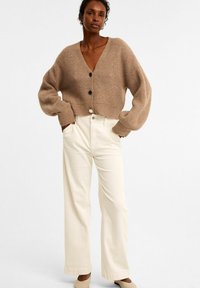 Kappahl MED PUFFÄRMAR - Cardigan - Beige mélange