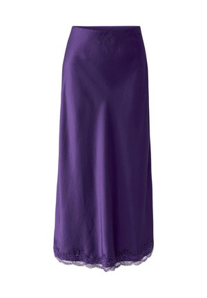 Oui, SATIN ROCK - Maxi skirt - ultra violett