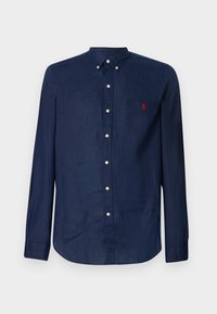 SLIM FIT LINEN SHIRT - Chemise - newport navy