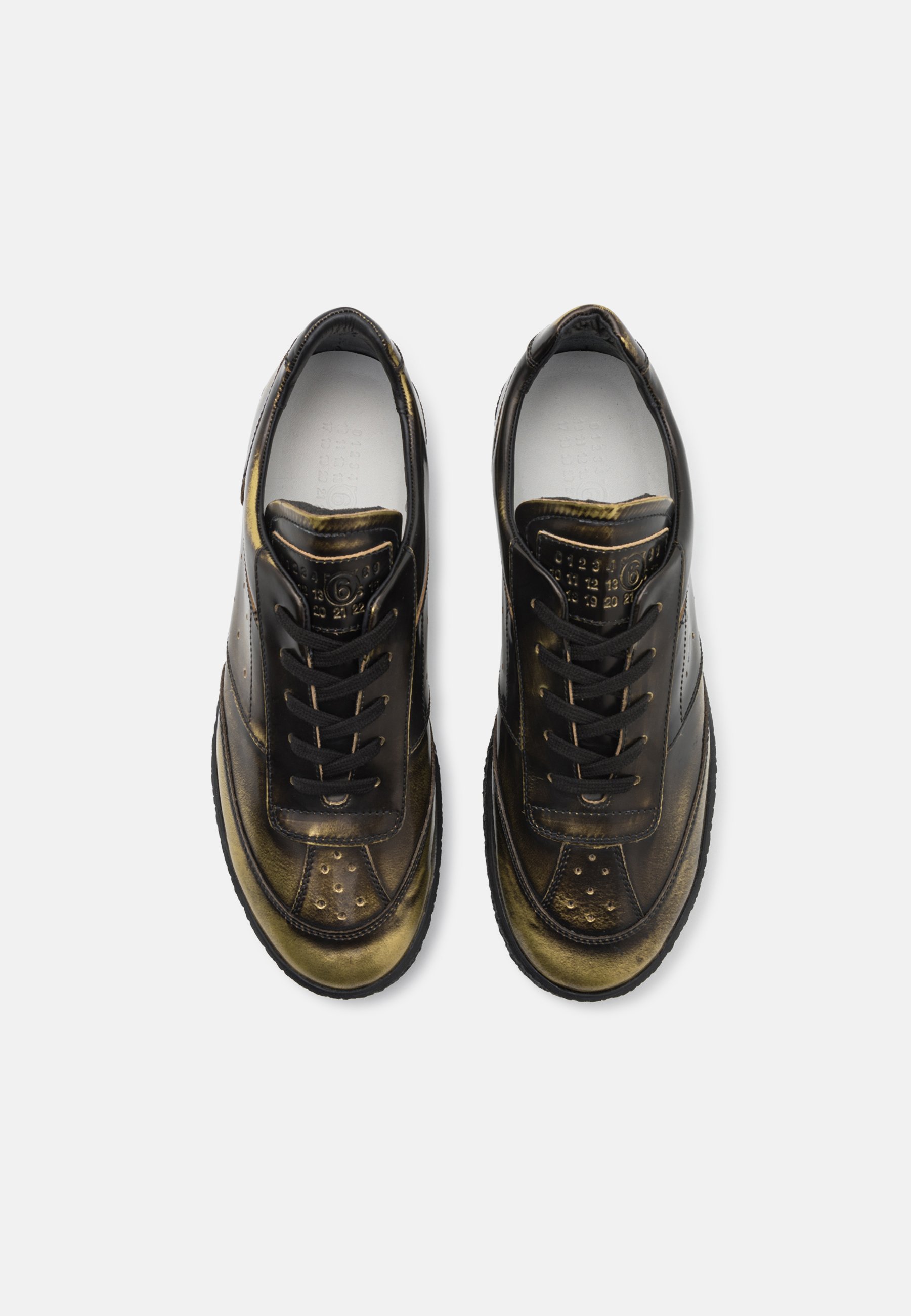 MM6 Maison Margiela Sneaker low - black/gold/goldfarben