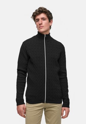 CABLE - Strickjacke - black