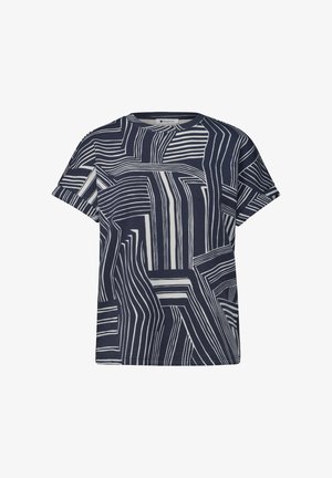 Street One, T-SHIRT IM SILK-LOOK MIT RUNDHALS - T-shirts print - darkest blue