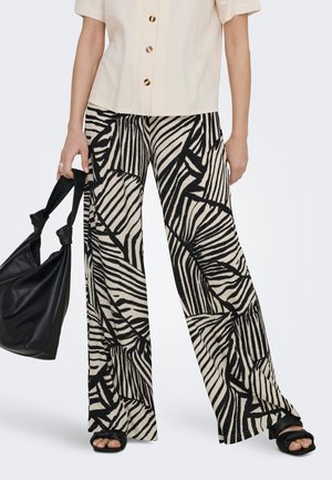 JDY JDYDEBBIE NEW LOOSE PANT - Pantalon classique - sandshell/black