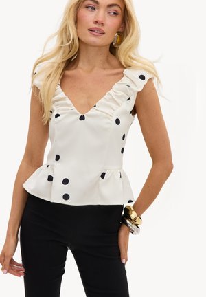 LOAVIES, SPECKLED WHISPER - Blouse - dots big offwhite