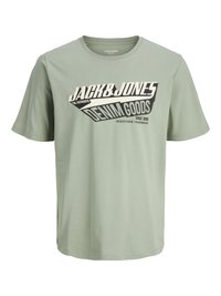 JJELOGO TEE O-NECK - Apdrukāts T-krekls - iceberg green