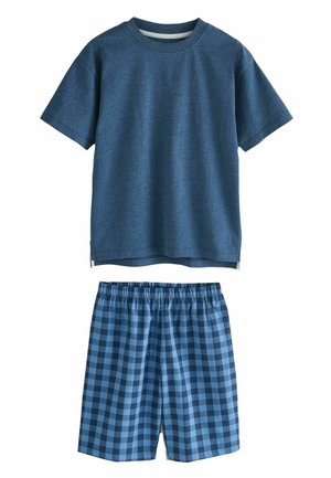 Next CHECK 2 PACK  SET - Nachtwäsche Set - navy blue  grey