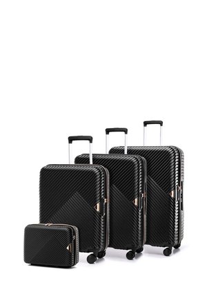 LUGGAGE SET WITH WASH BAG FROM POLYCARBONATE - Wheeled suitcase - black