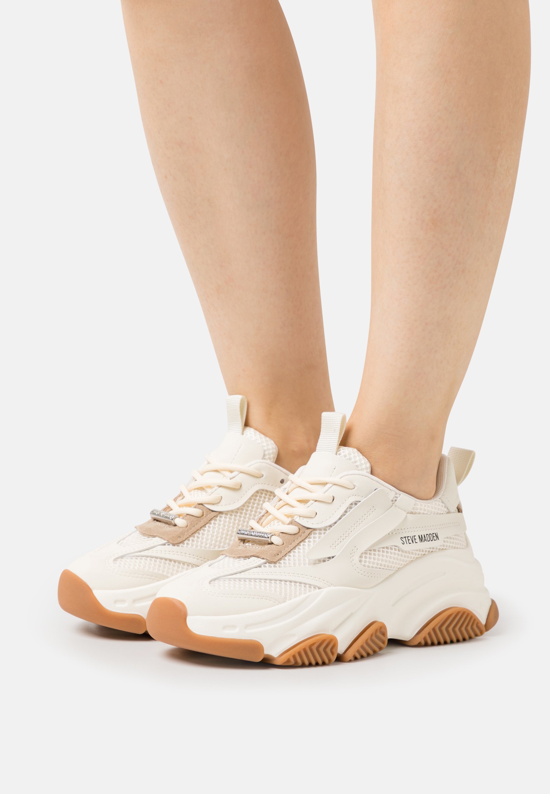 steve madden possession trainer black tan