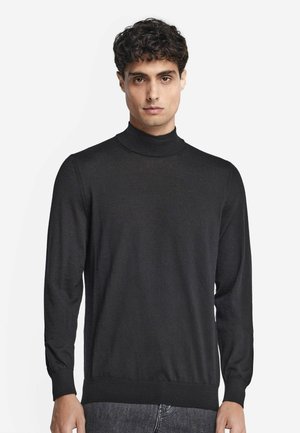 STAND-UP COLLAR - Strickpullover - Black