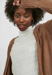 VILA VIRIL OPEN CARDIGAN - Strickjacke - portabella