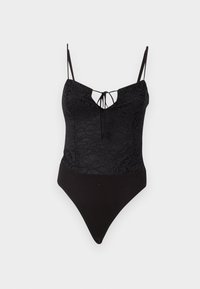 THIN STRAPPED BODYSUIT - Top - black