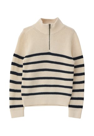 MET SCHIPPERSKRAAG - Strickpullover - helles sand