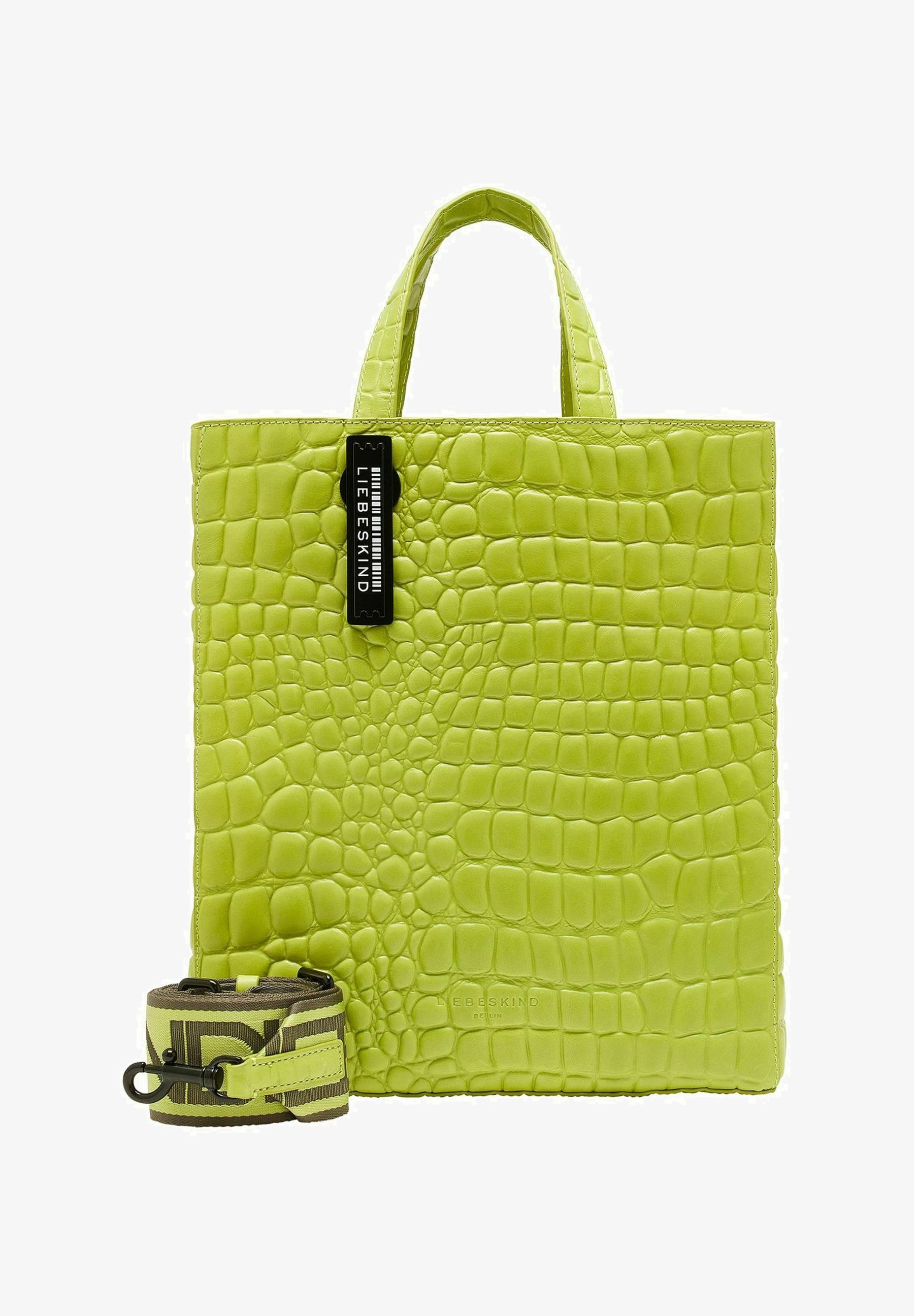Liebeskind Berlin CROCO PAPER Tote bag neon garden/light green