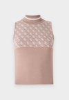 LISE - Strikkegenser - wet sand/cream
