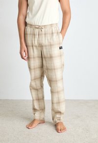 Björn Borg CORE PYJAMA PANTS - Pyjamasbukse - sand/off-white