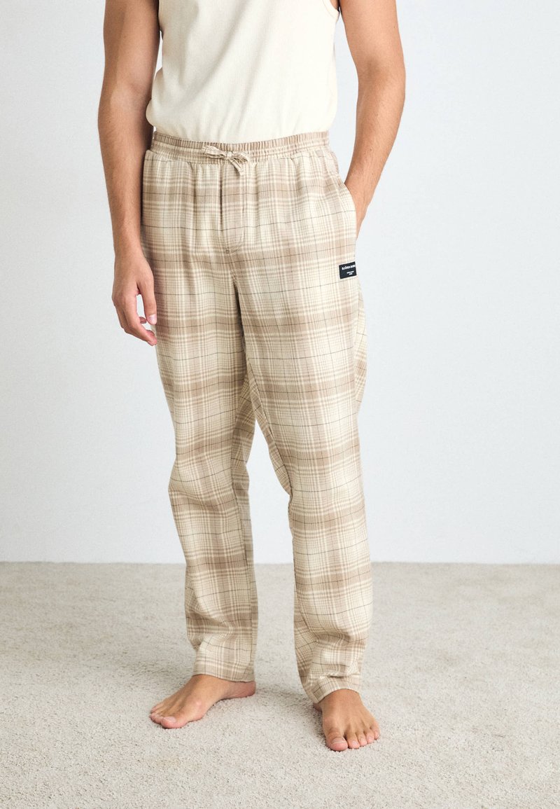 Björn Borg CORE PYJAMA PANTS - Pyjamasbukse - sand/off-white
