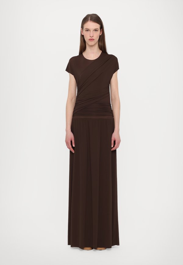 MAJORI - Jersey dress - coffee