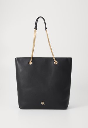 MINIMAL MONOGRAM CHAIN TOTE - Tote bag - black