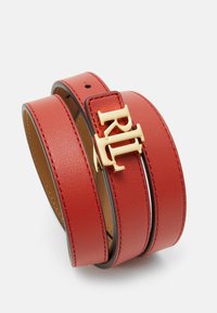 Lauren Ralph Lauren BELT SKINNY - Bälte - red sunstone/camel
