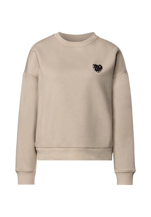 Street One, LOOSE-FIT SWEATSHIRT WITH PATCH DETAIL - Sudadera - clay sand