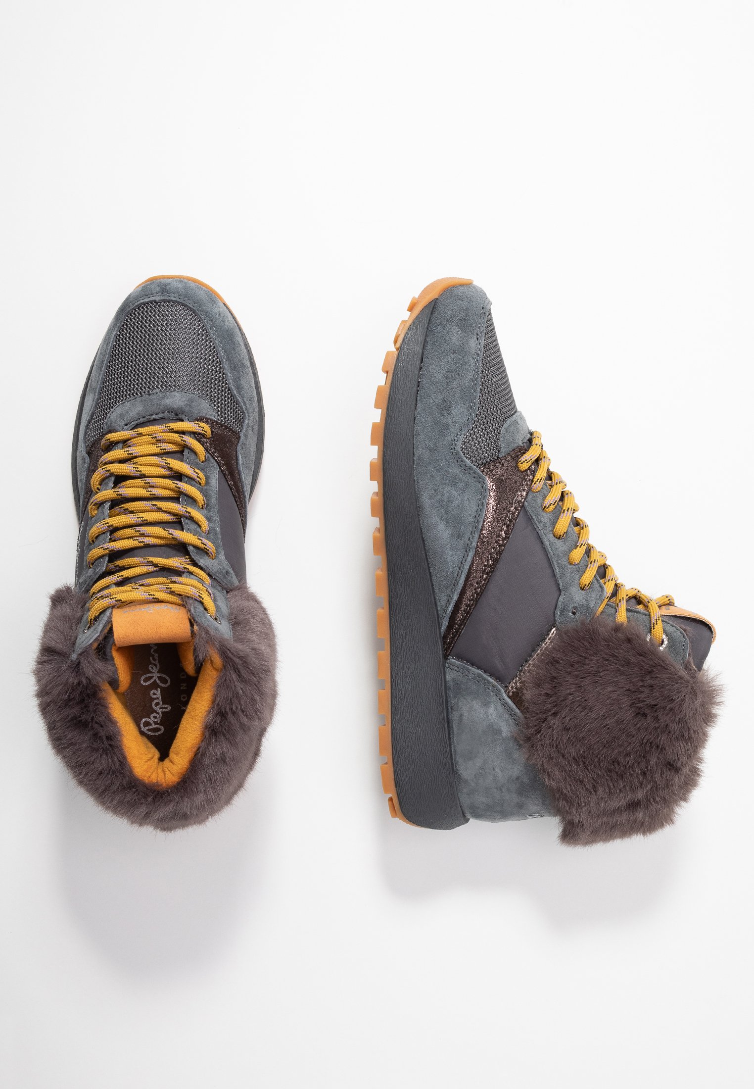 Pepe Jeans DEAN WARM Høye joggesko gris Zalando.no Pepe Jeans DEAN WARM Høye joggesko gris Zalando.no
