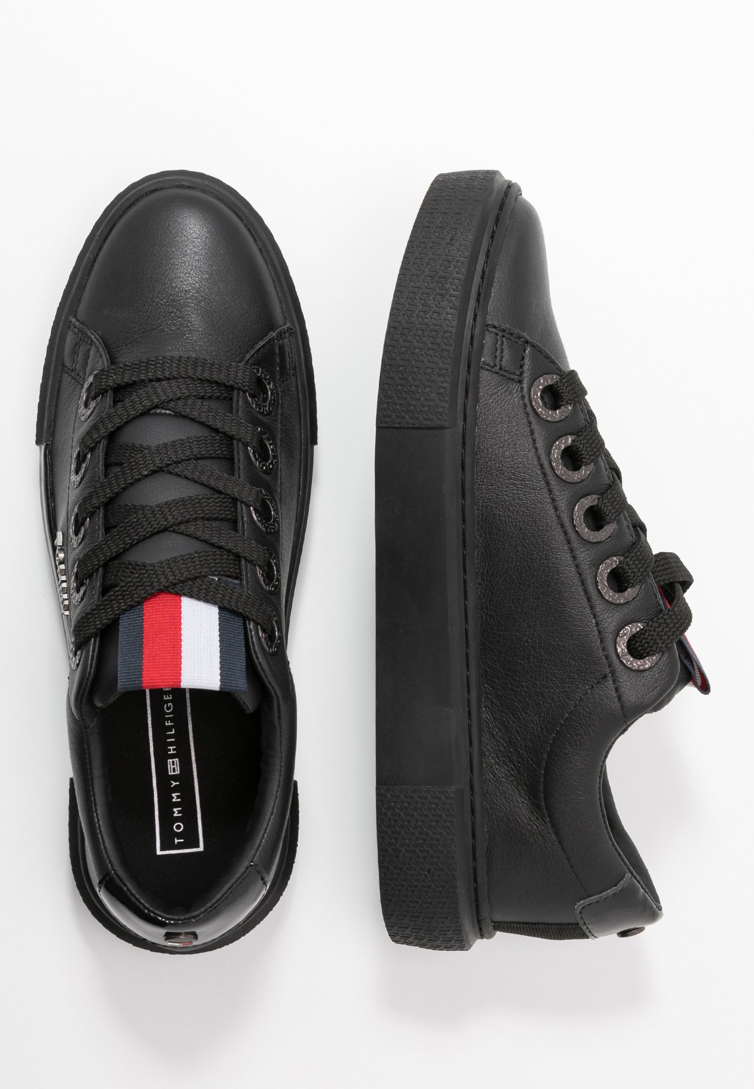 tommy hilfiger leather elevated trainers
