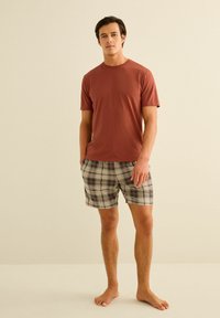 Next MOTIONFLEX COSY SET - Komplet pidžame - orange tan check