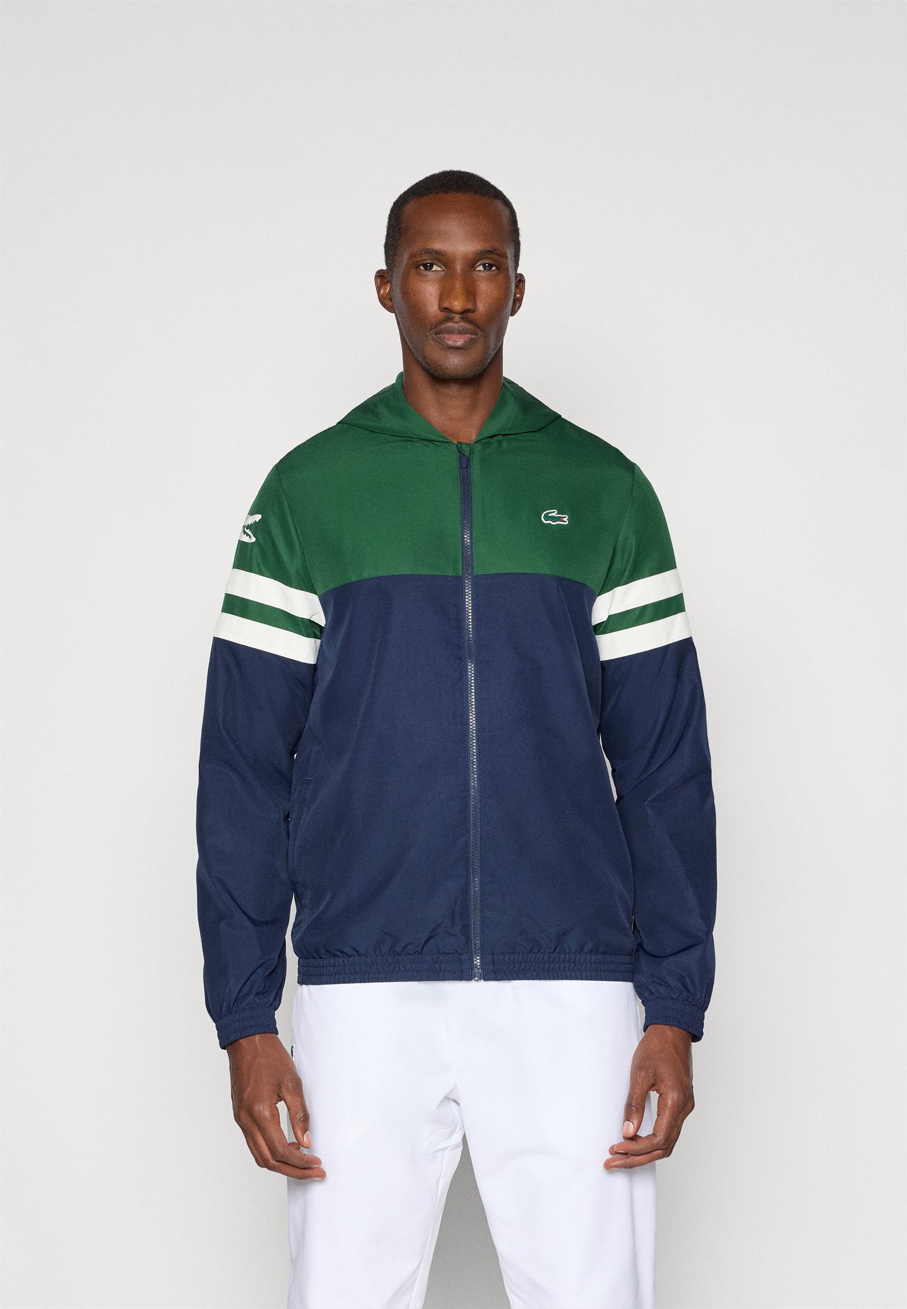 Lacoste Sport TENNIS JACKET - Outdoor jacket - navy blue/green
