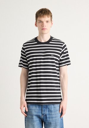 STRIPE FRODE TEE - T-shirt print - white/black