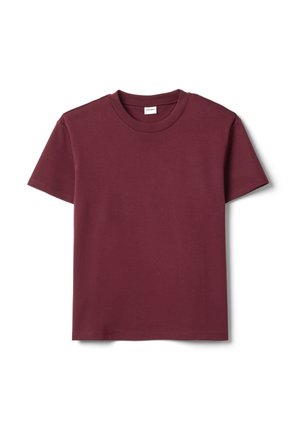 Stefanel, CREW-NECK T-SHIRT, REGULAR FIT. - Camiseta básica - wine purple
