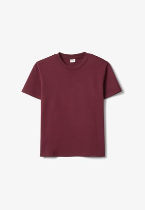 Stefanel, CREW-NECK T-SHIRT, REGULAR FIT. - Camiseta básica - wine purple