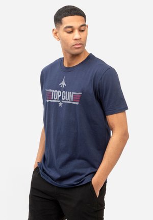 TOP GUN LOGO - Print T-shirt - dark blue