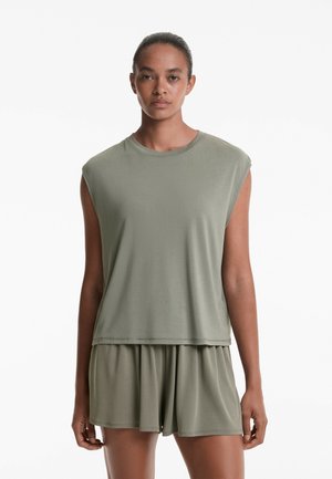 SOFT TOUCH SLEEVELESS - Tricou basic - khaki