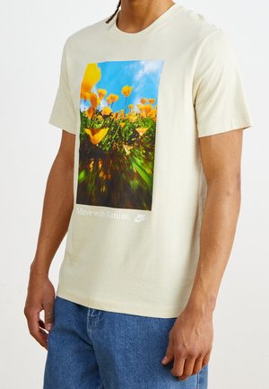 Print T-shirt - beige