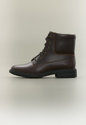 Timberland STORMBUCKS MID LACE - Členkové šnurovacie čižmy - dark brown