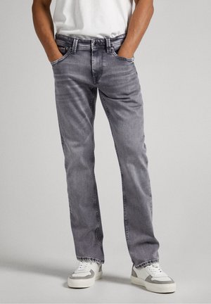 Jeans straight leg - grey denim
