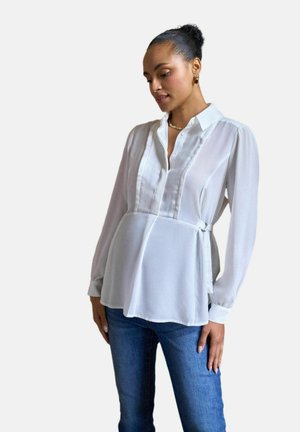 REGULAR FIT-NURSING RING DETAIL - Bluză - white ivory