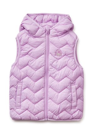 United Colors of Benetton SLEEVELESS JACKET WITH HOOD - Bodywarmer - pink