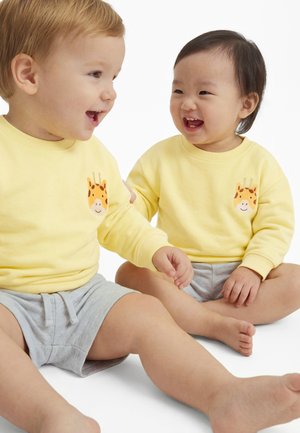 Friboo by Zalando, TODDLER UNISEX SET - SWEATSHIRT & SHORTS - Sweatshirt - yellow/mottled grey