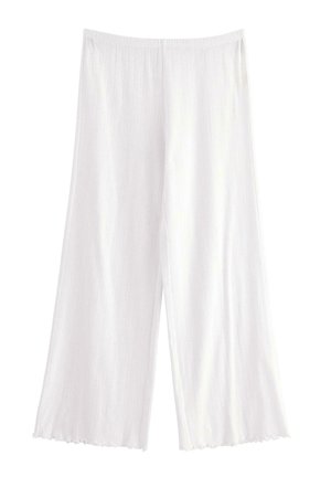 Lindex, LINDEX WIDE PYJAMA TROUSERS IN POINTELLE LINDEX - Nattøj bukser - white