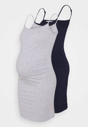 2 PACK - Sukienka z dżerseju - dark blue/light grey